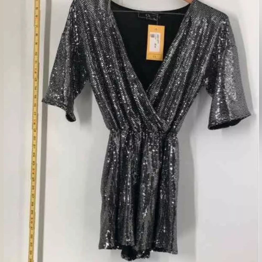 City of Angels sequin romper small NWT